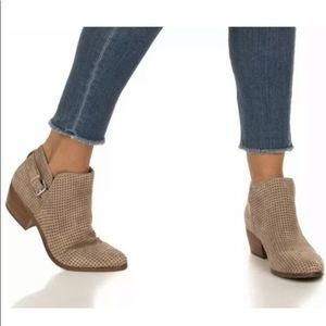 Sam Edelman Paula Suede Perforated Ankle Booties 7